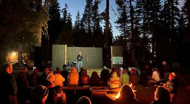 50 and Better Camp Participants Enjoying Table Night at Berkeley Tuolumne Camp