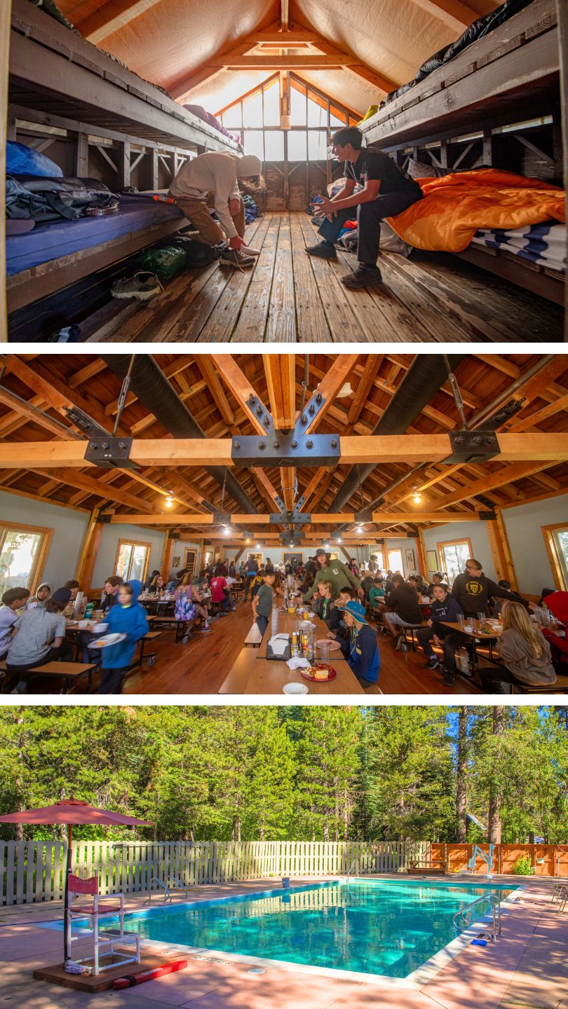 Inside cabin at Echo Lake Camp